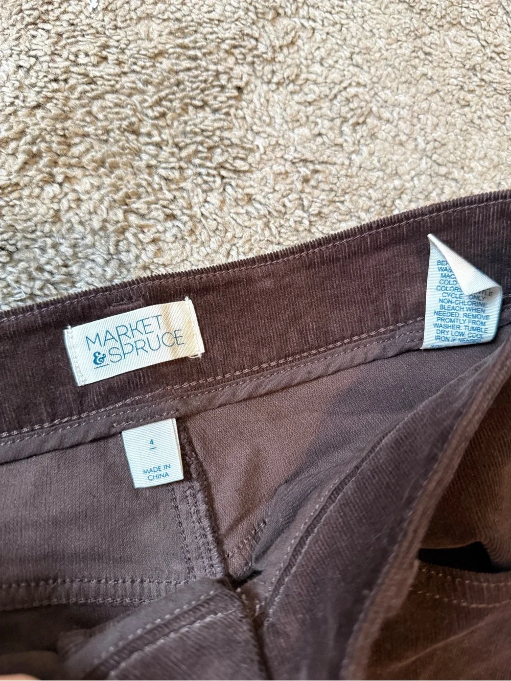 Market & Spruce Corduroy Mini Skirt in Dark Brown